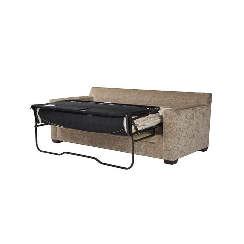Bella sleeper sofa with bed frame extending out.