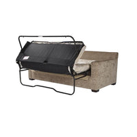 Bella sleeper sofa with bed frame lifted up.
