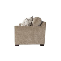 Brown modern Bella sleeper sofa side view.
