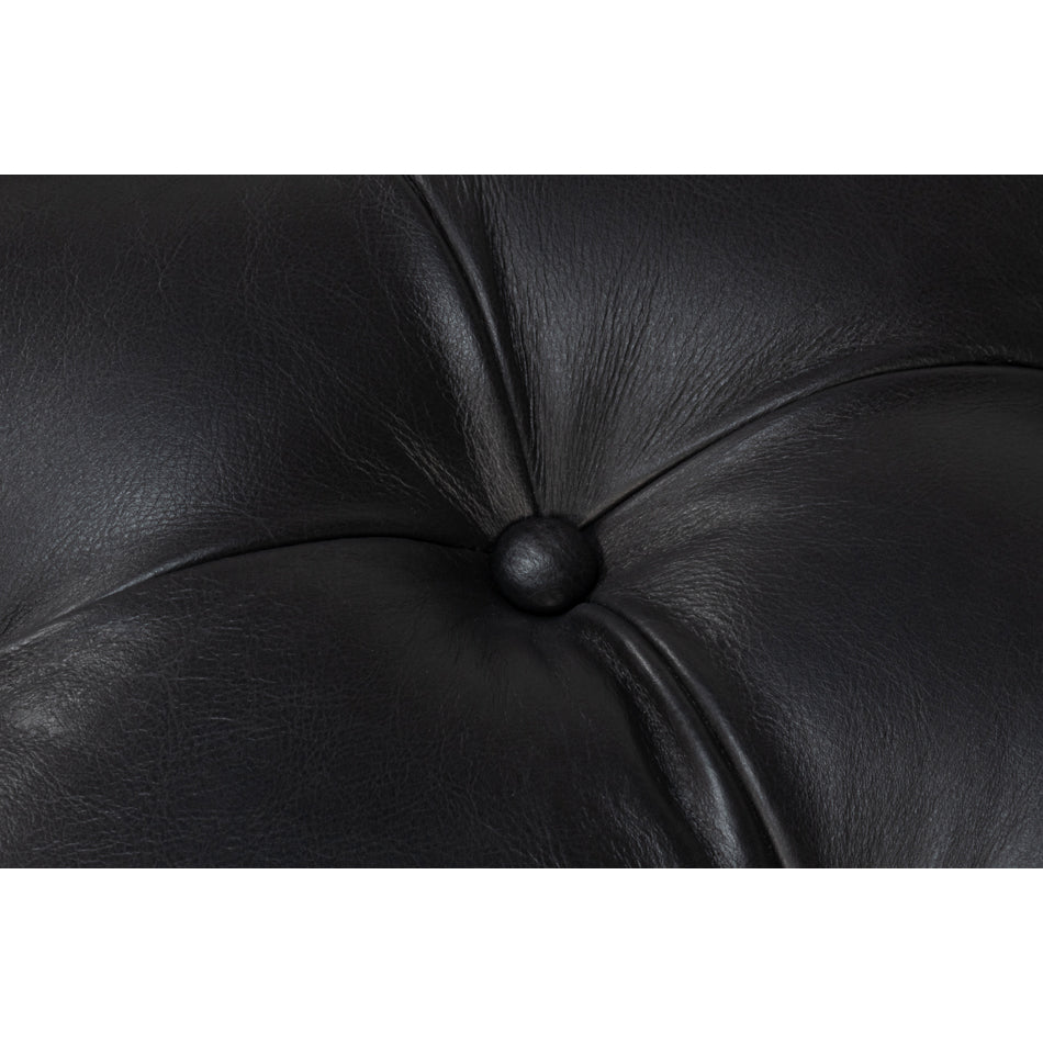 Tufted leather close-up displaying luxury texture.