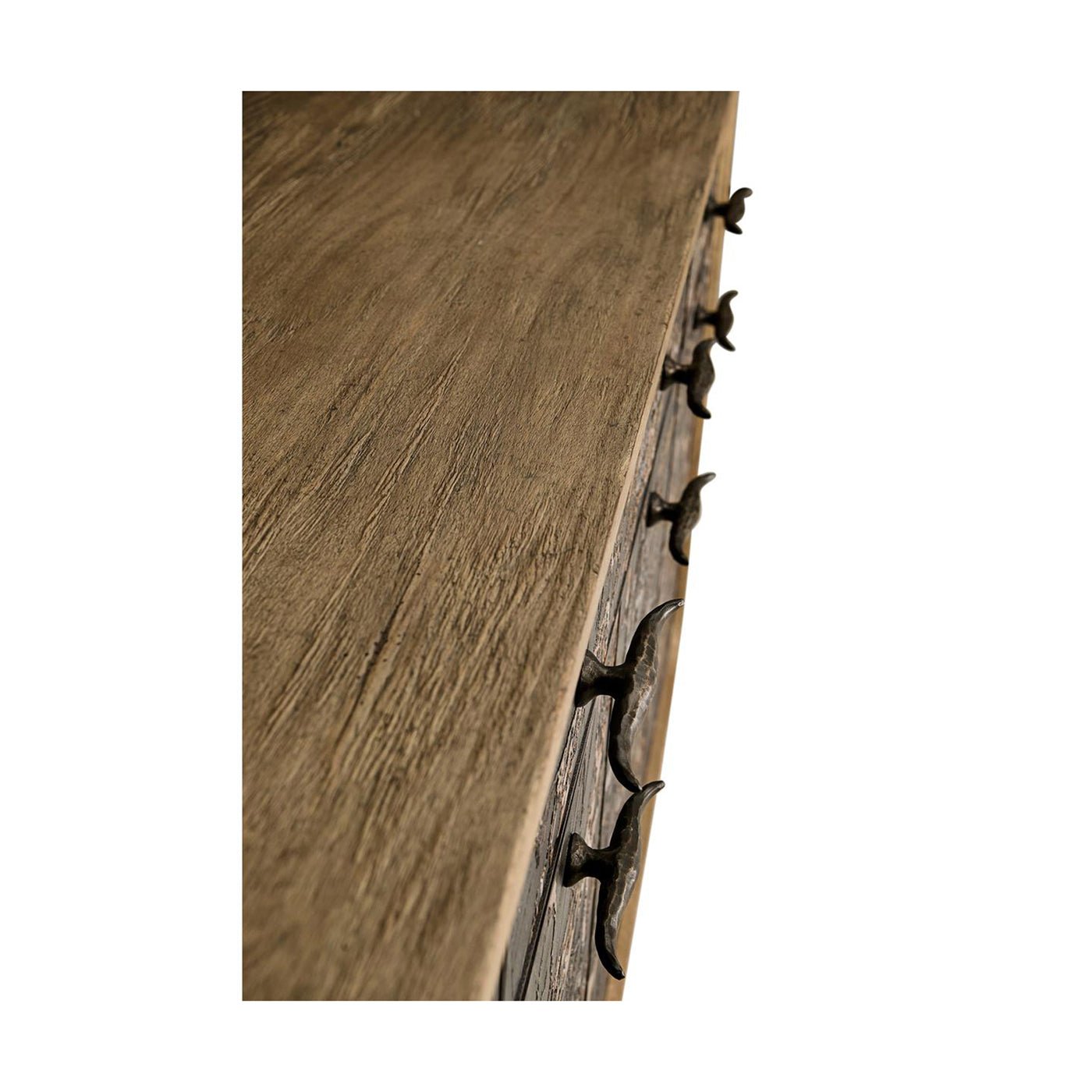 Sideboard top with handle detail.