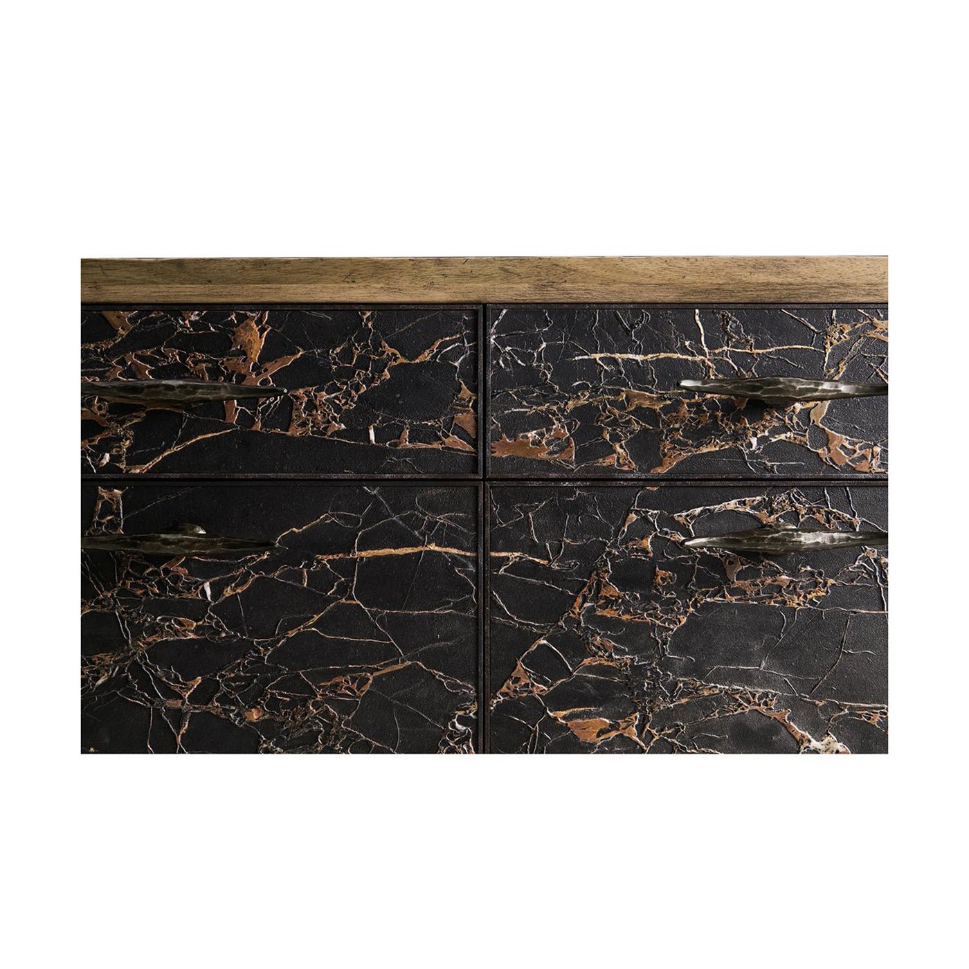Front view of sideboard marble design.