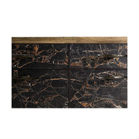 Front view of sideboard marble design.
