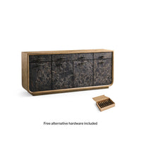 Sideboard with alternative hardware included.