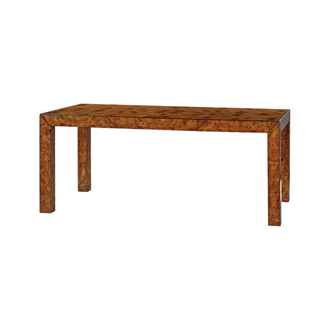 Modern Burl Parsons Dining Table