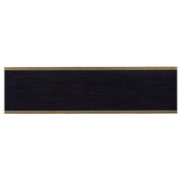 Top view of modern double dresser with brass trim.