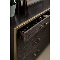 Close-up of open drawer with accessories inside.