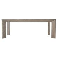 Modern cerused oak dining table, front view.