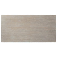 Modern cerused oak dining table, top view.