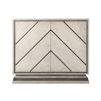 Modern chevron cabinet front straight view.
