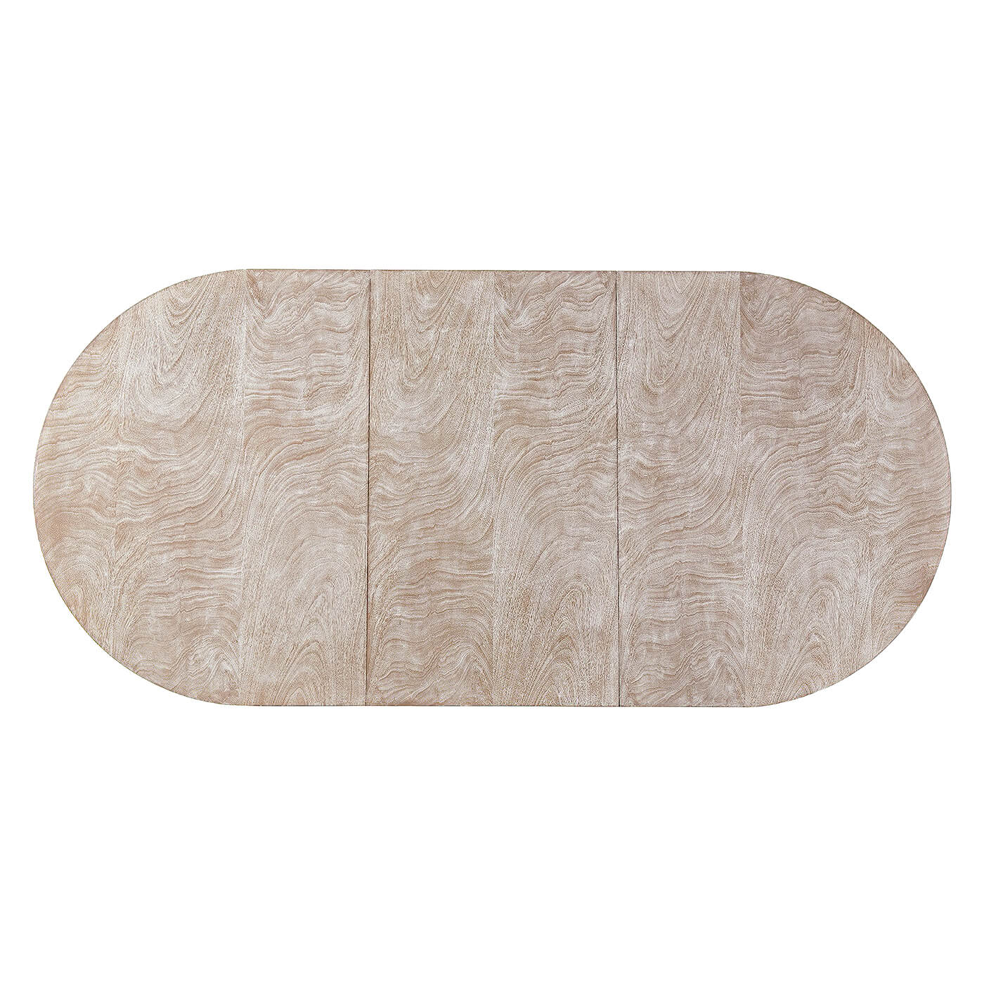 Overhead view, Modern Classical dining table extended top.