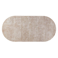 Overhead view, Modern Classical dining table extended top.
