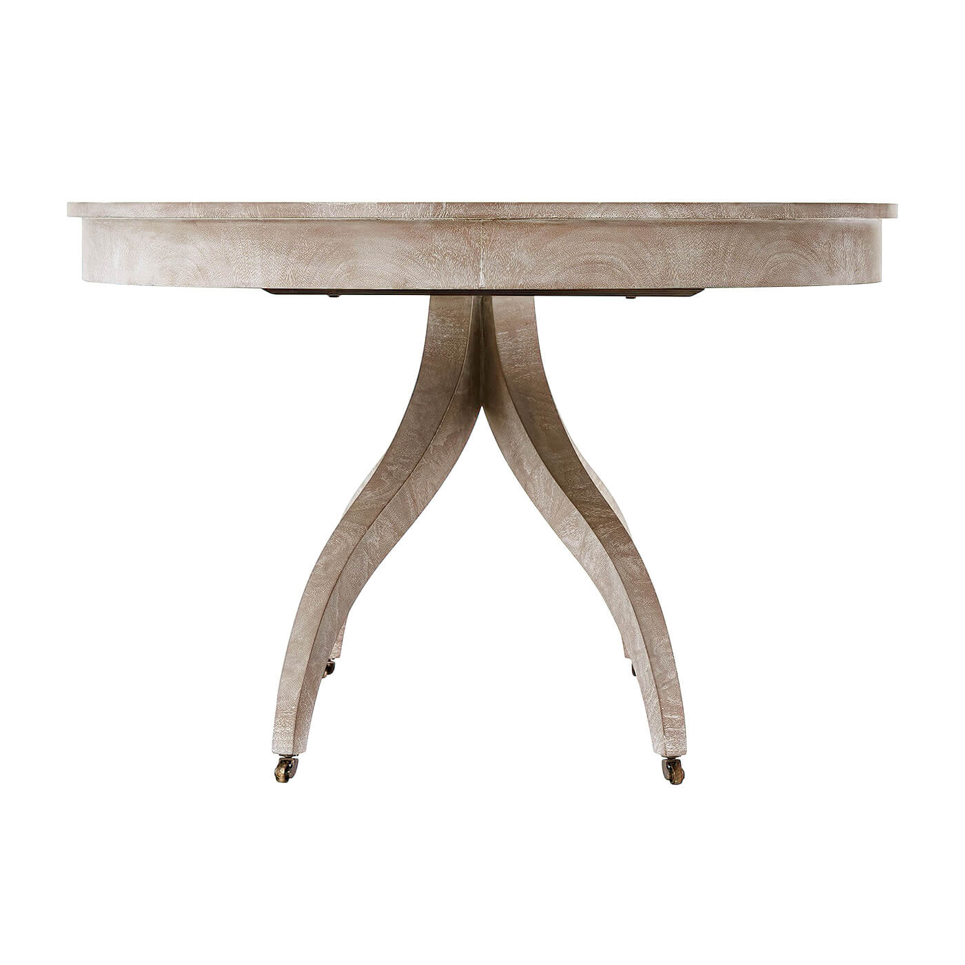 Modern Classical dining table, front view of legs.