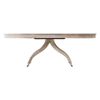 Modern Classical dining table, side profile view.