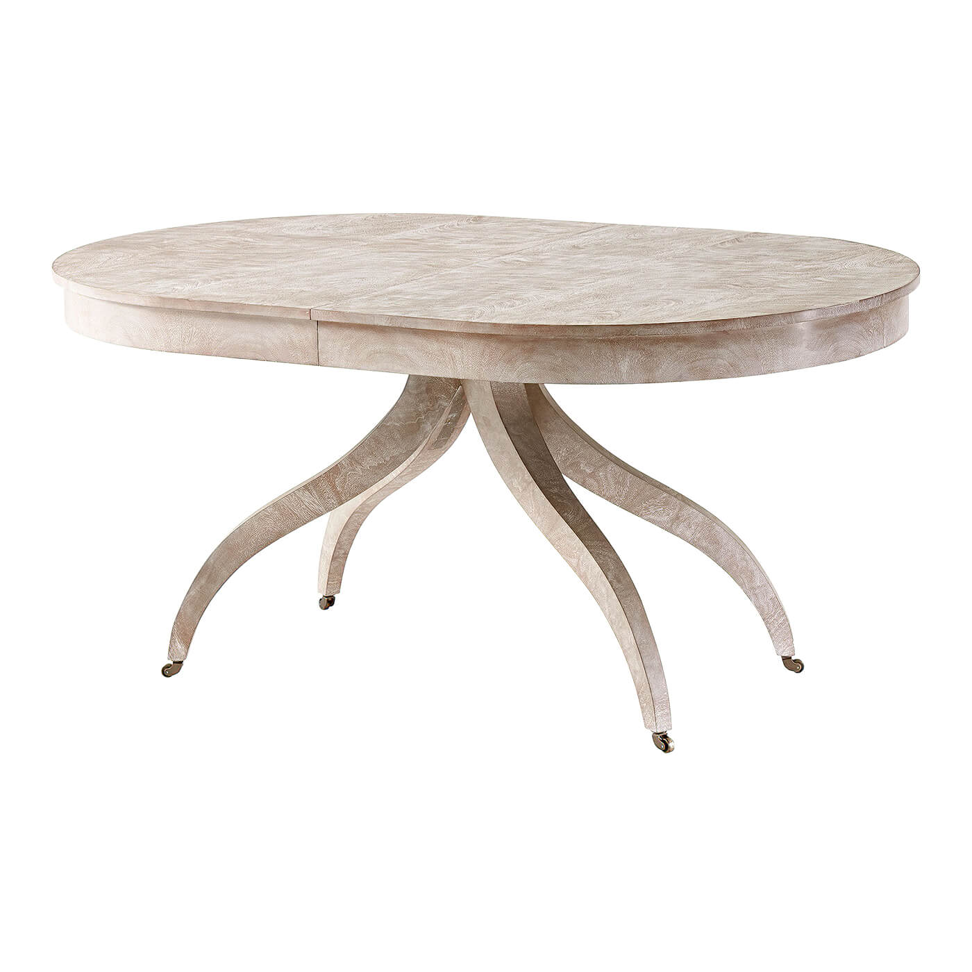 Compact Modern Classical dining table, retracted view.