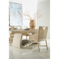 Coastal dining chair in elegant dining room setting.