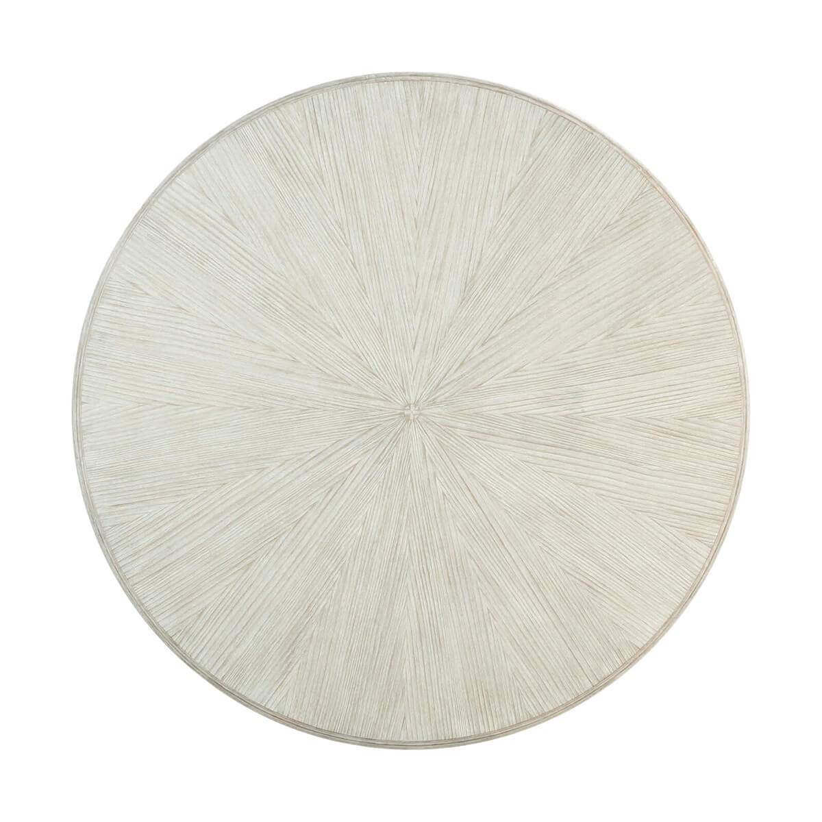 Top view of round dining table surface texture.