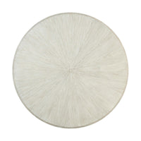 Top view of round dining table surface texture.