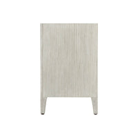Modern coastal cabinet side view.