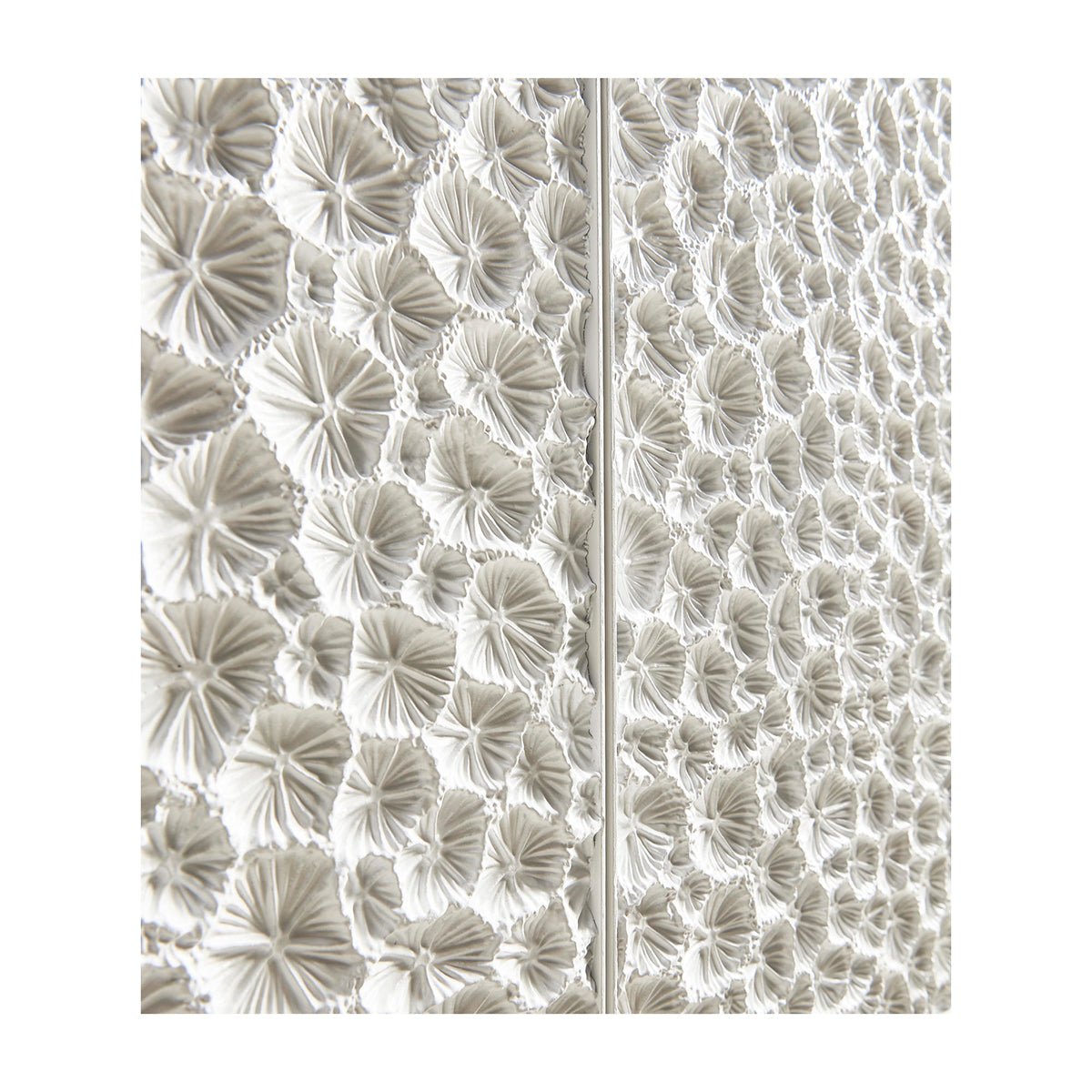 Detailed shot of sideboard's textured front panel.