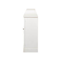 Side profile of modern country white sideboard.