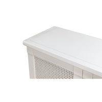 Close-up top surface, white sideboard.