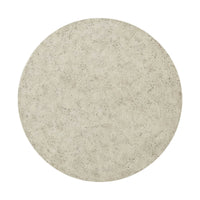 Top view of round stone surface on end table.