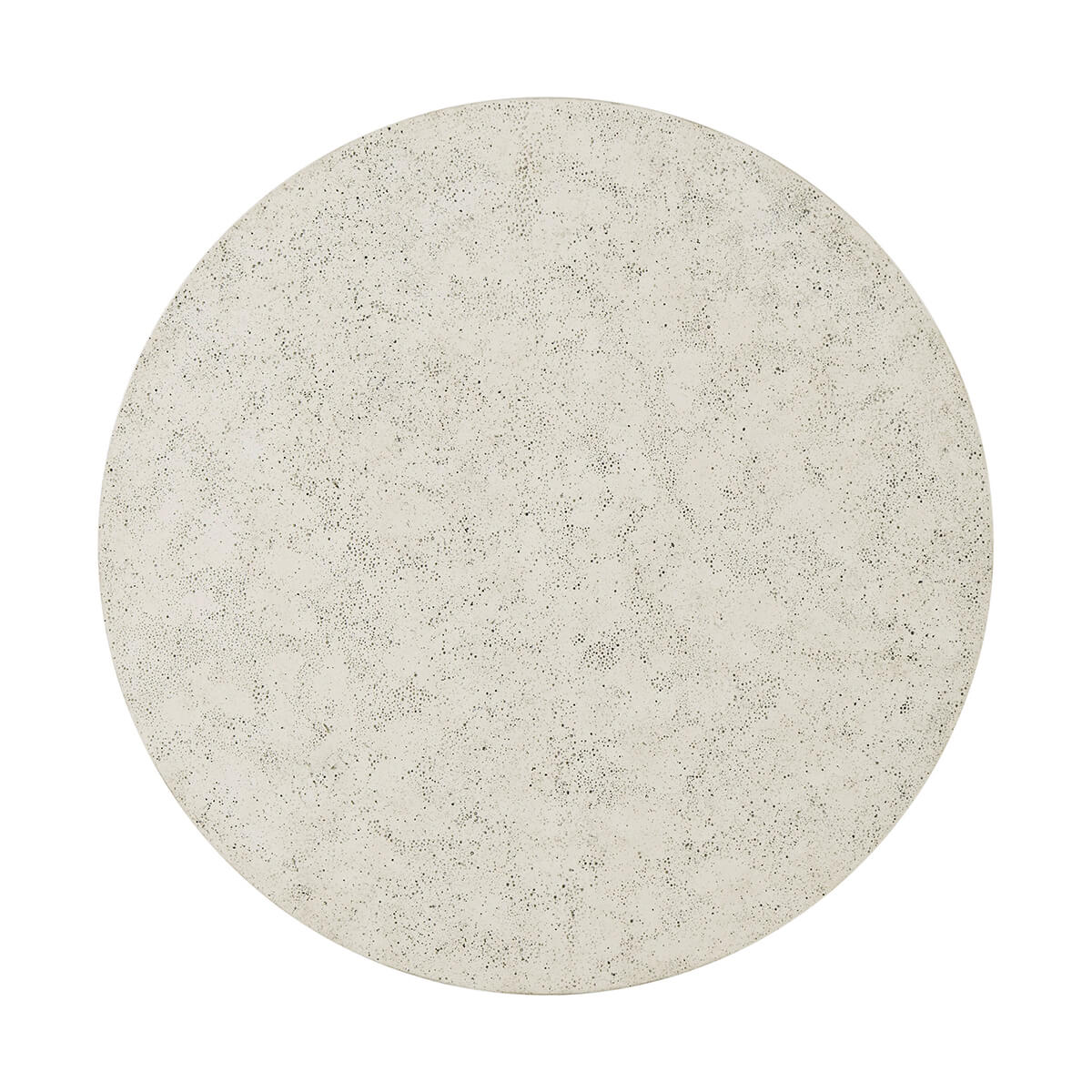 Top view of modern end table, light stone texture.
