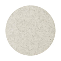 Top view of modern end table, light stone texture.