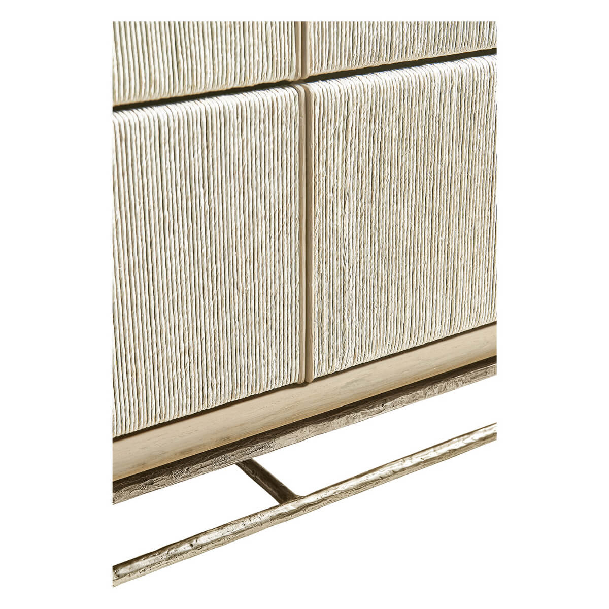 Detailed texture on Modern Danish dresser drawers and base.