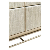 Detailed texture on Modern Danish dresser drawers and base.