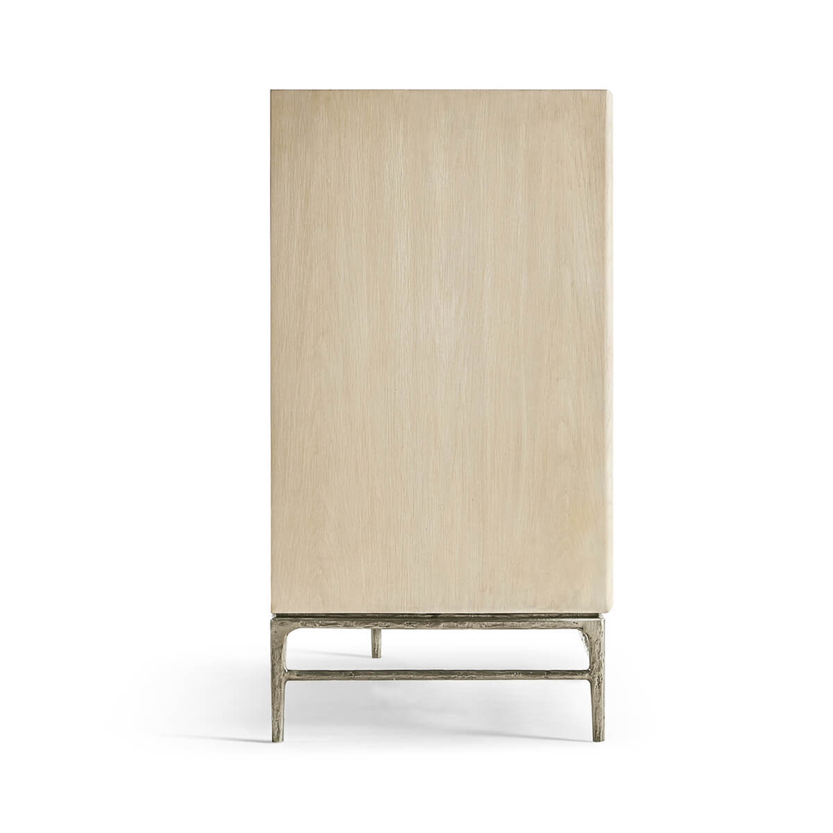 Side view of Modern Danish dresser, wooden finish.