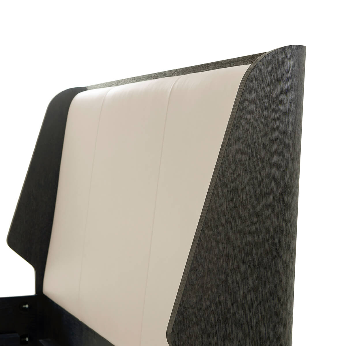 Headboard detail of modern luxury bed frame.