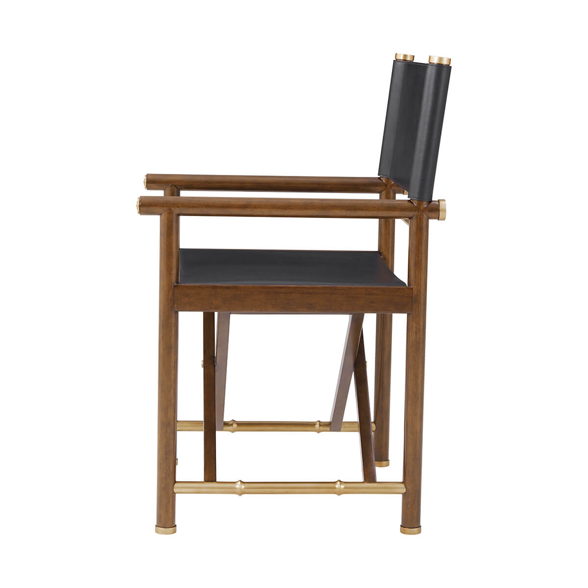 Side profile of a modern director's desk chair