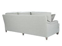 Modern English arm sofa rear view without pillows