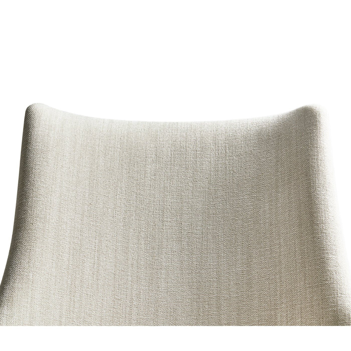 Modern English side chair, close-up of top backrest.