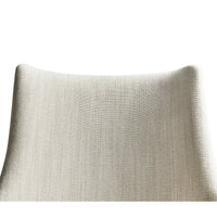 Modern English side chair, close-up of top backrest.
