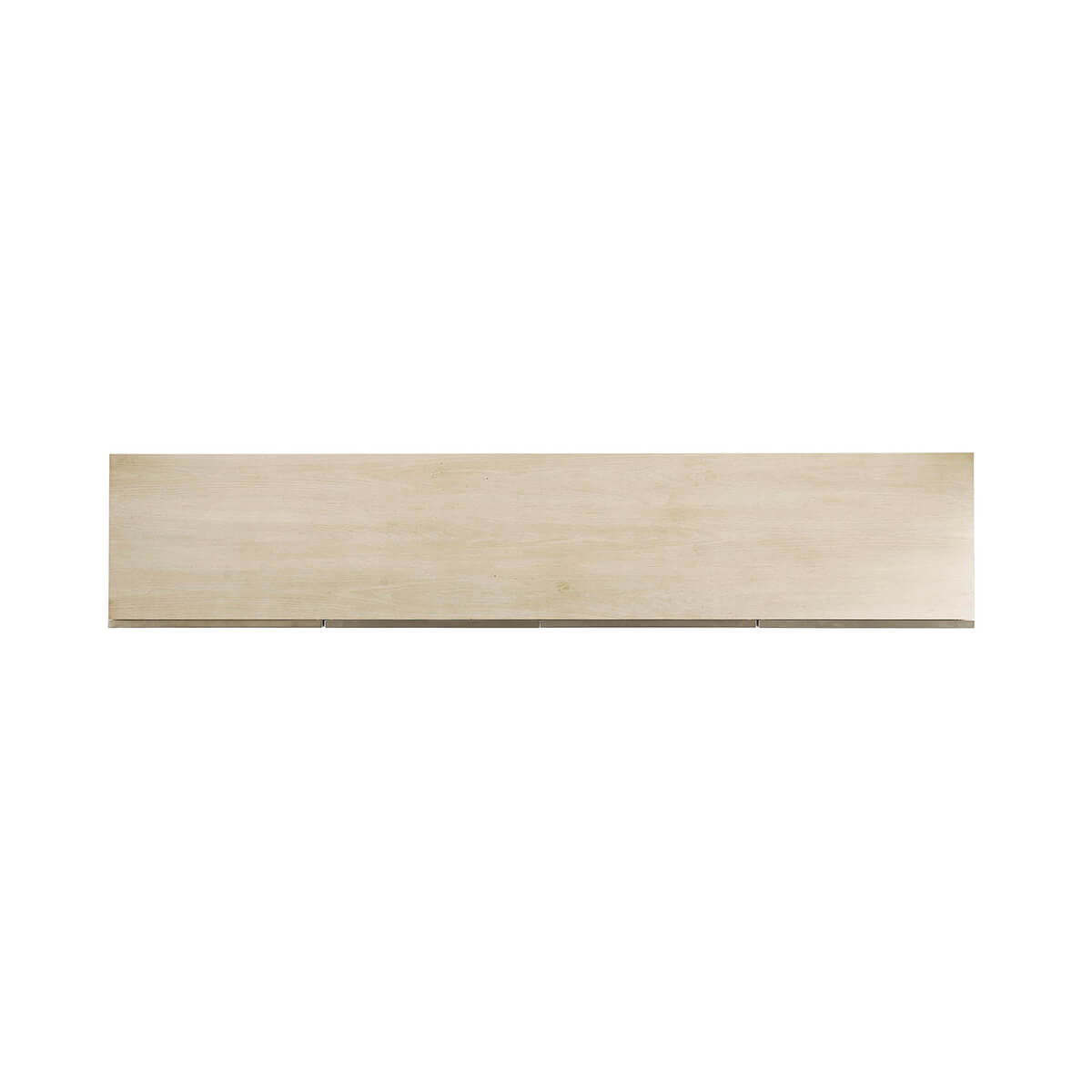 Top-down view of modern media cabinet surface