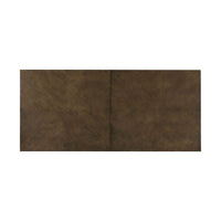 Top view of dark ash dining table surface.