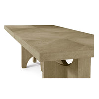 Light ash dining table corner and leg detail.