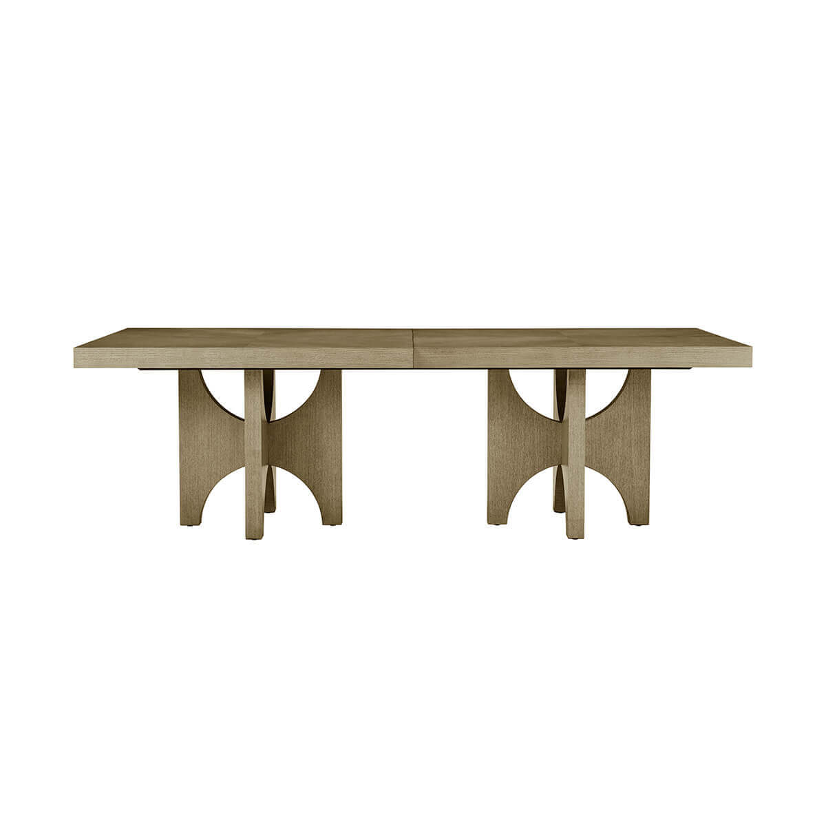 Light ash dining table front view.