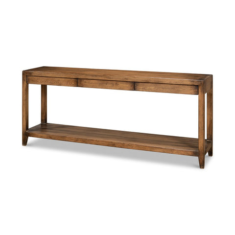 Modern Farmhouse Console Table - Walnut Finish