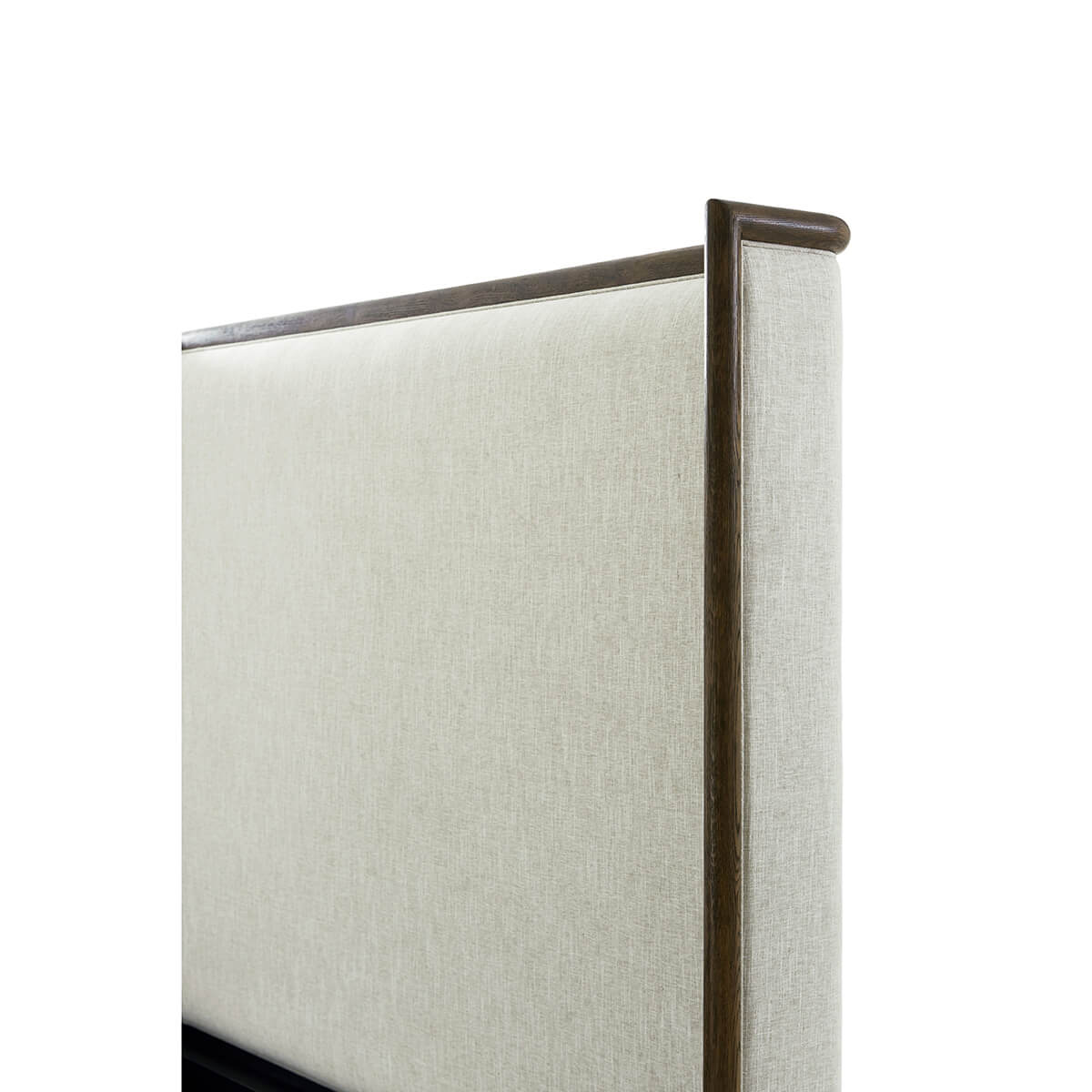 Side view of modern upholstered bed headboard.