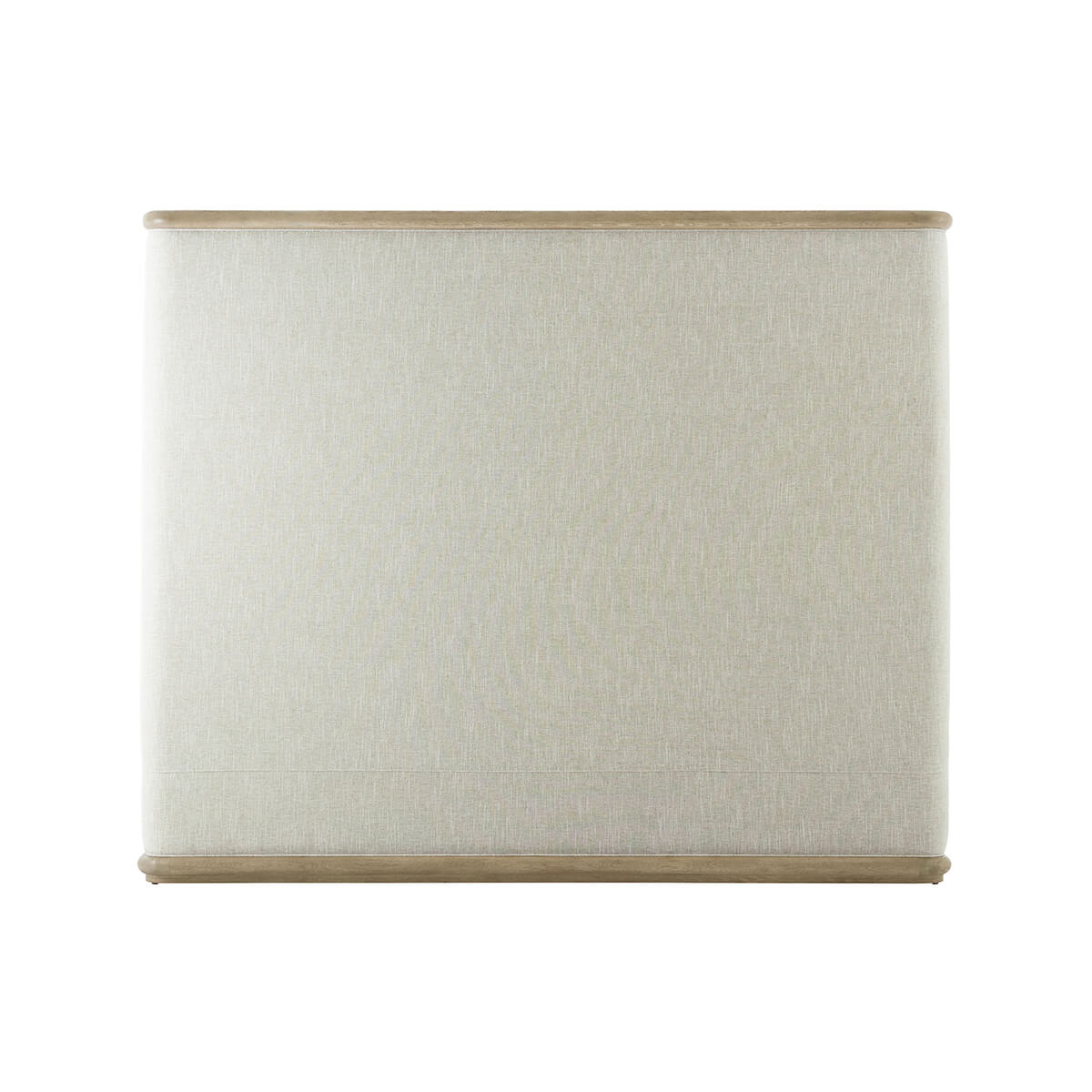 Top-down view of the upholstered bed frame design.