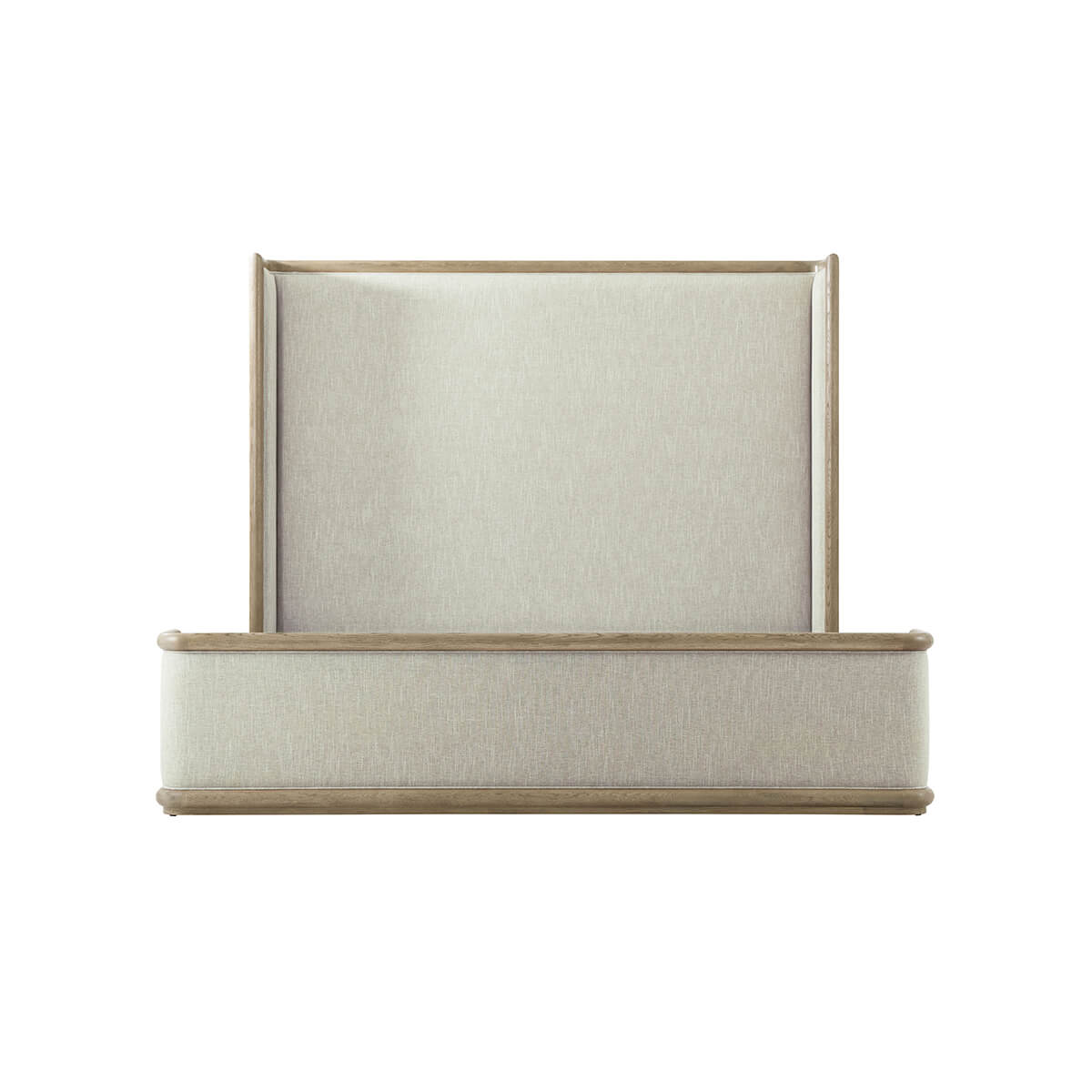 Front view of the upholstered bed, full frame visible.