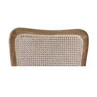 Modern French dining chair top back detail.