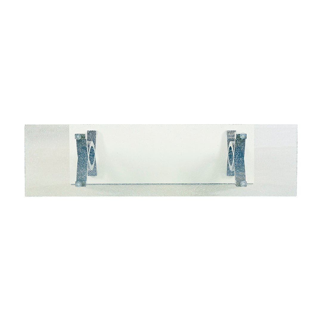 Top view of modern console table with unique design.