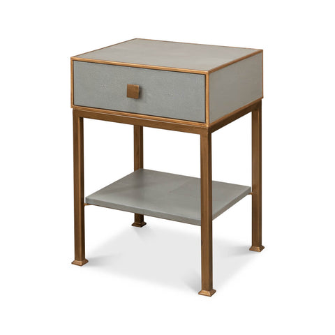 Modern Gray Small Nightstand