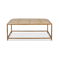 Modern hall bench, front view with cushion detail.