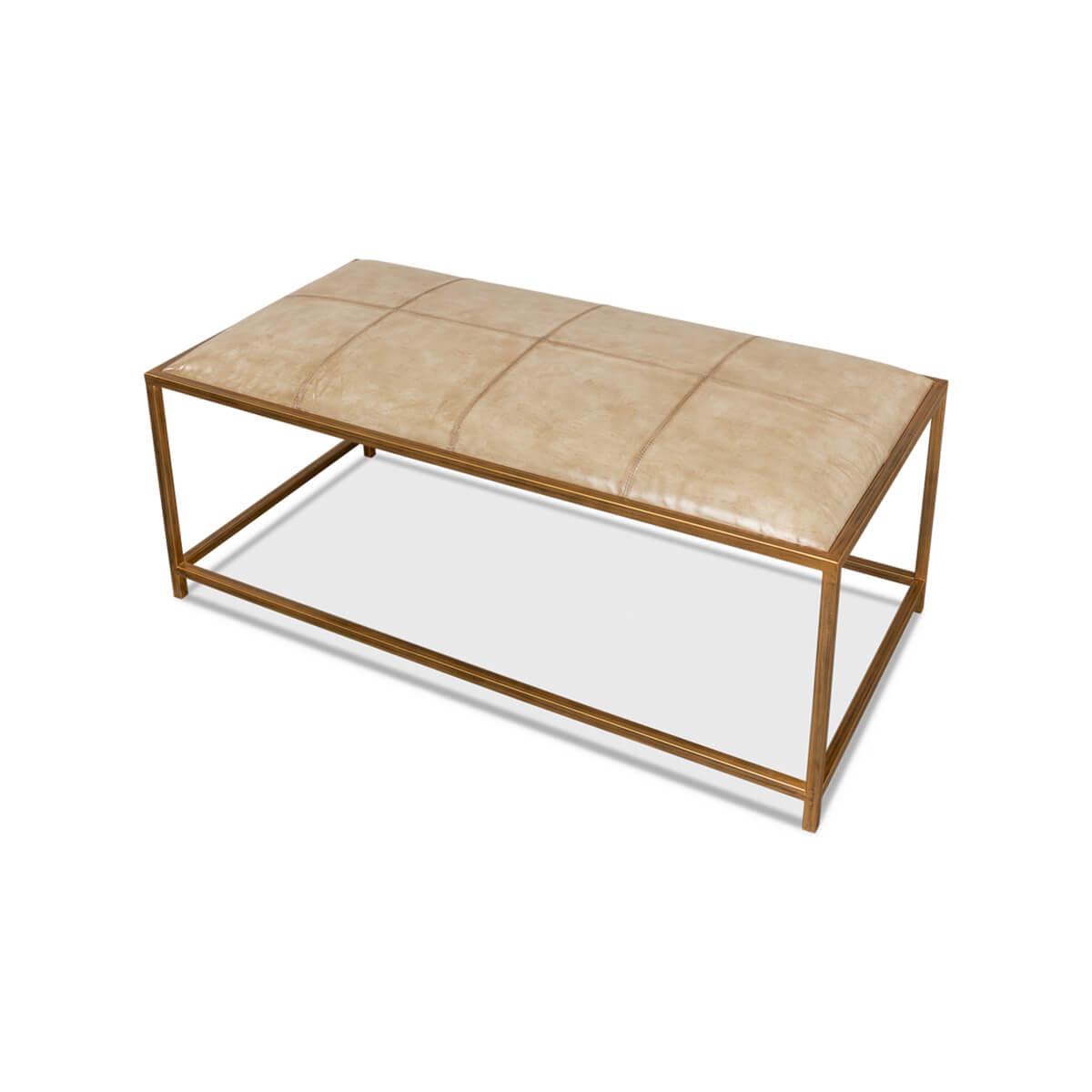 Top angled view of modern hall bench.